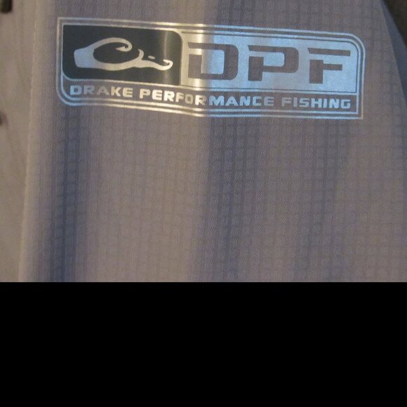 Drake Performance Fishing Shirt Men Large Breatable Vented Lightweight Gray - Picture 7 of 10